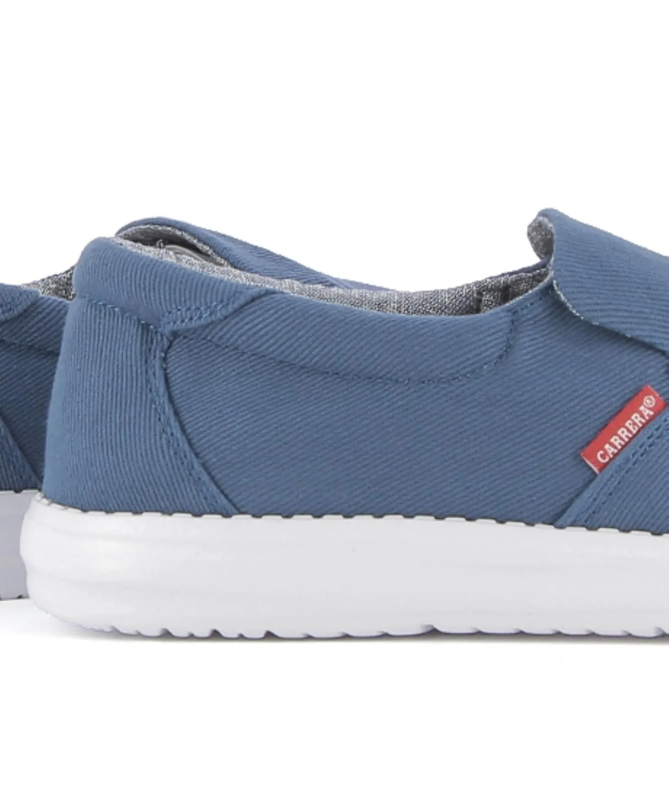 Slip-on blu in tessuto