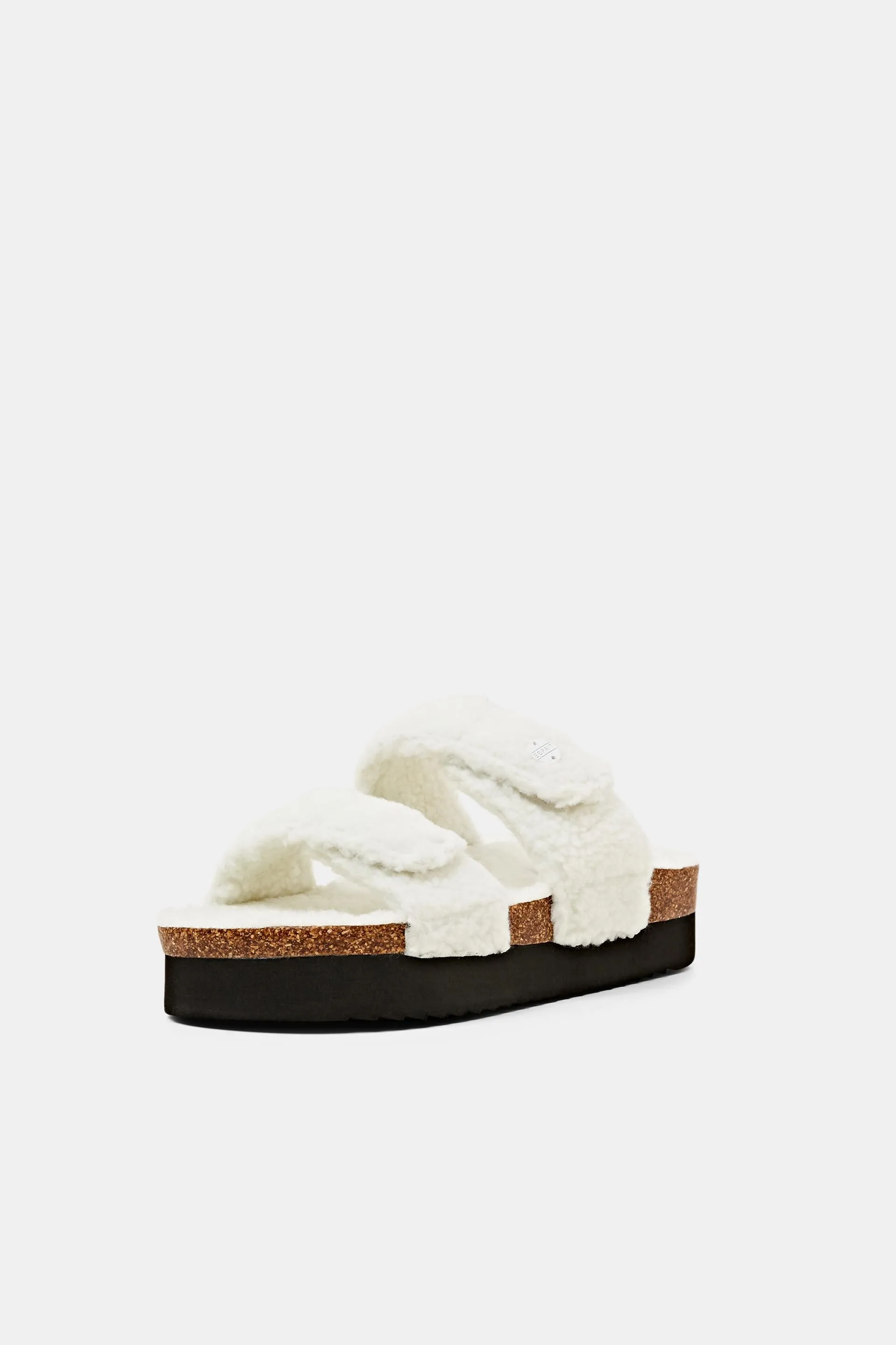 Slip-on in pelliccia sintetica con velcro