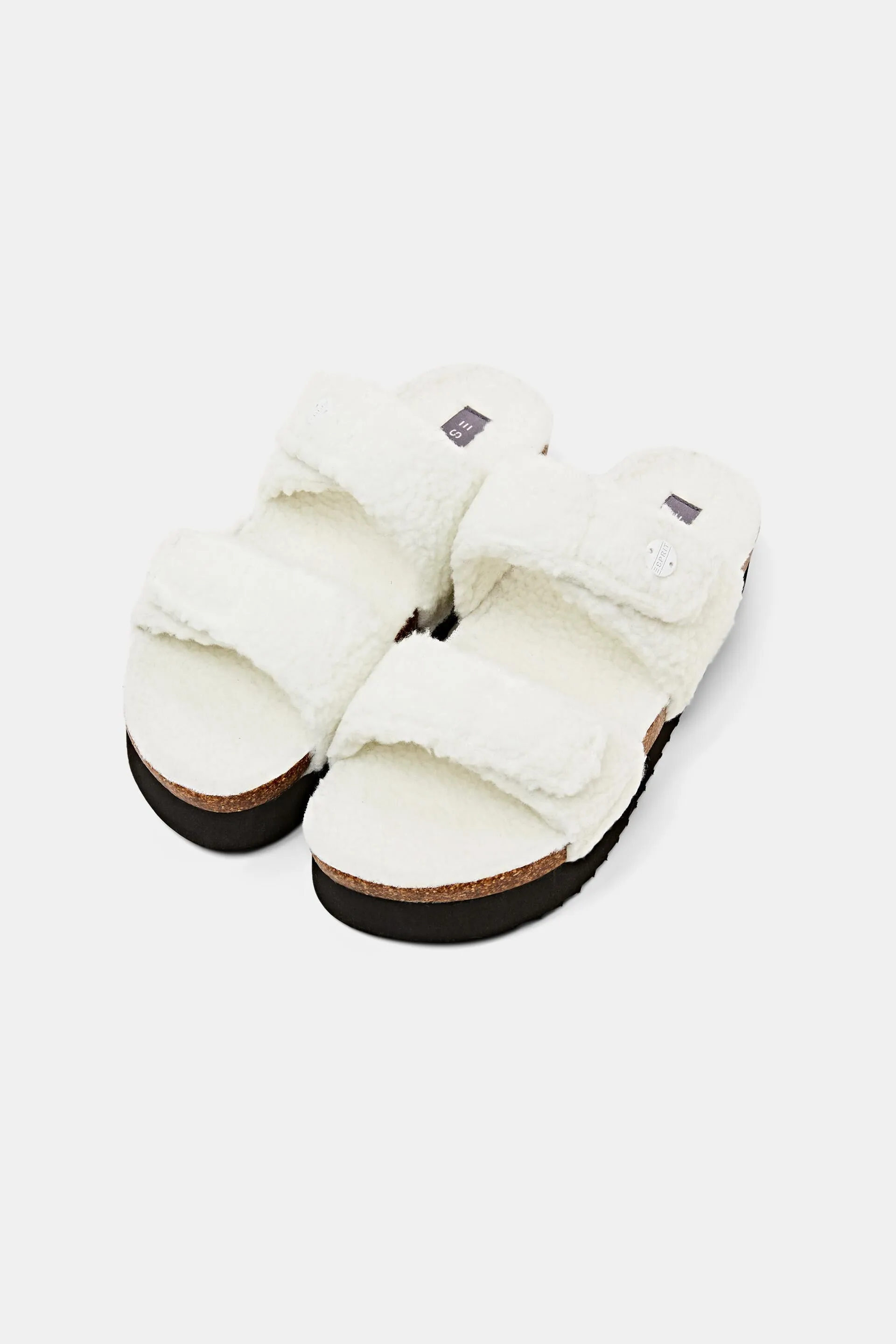 Slip-on in pelliccia sintetica con velcro
