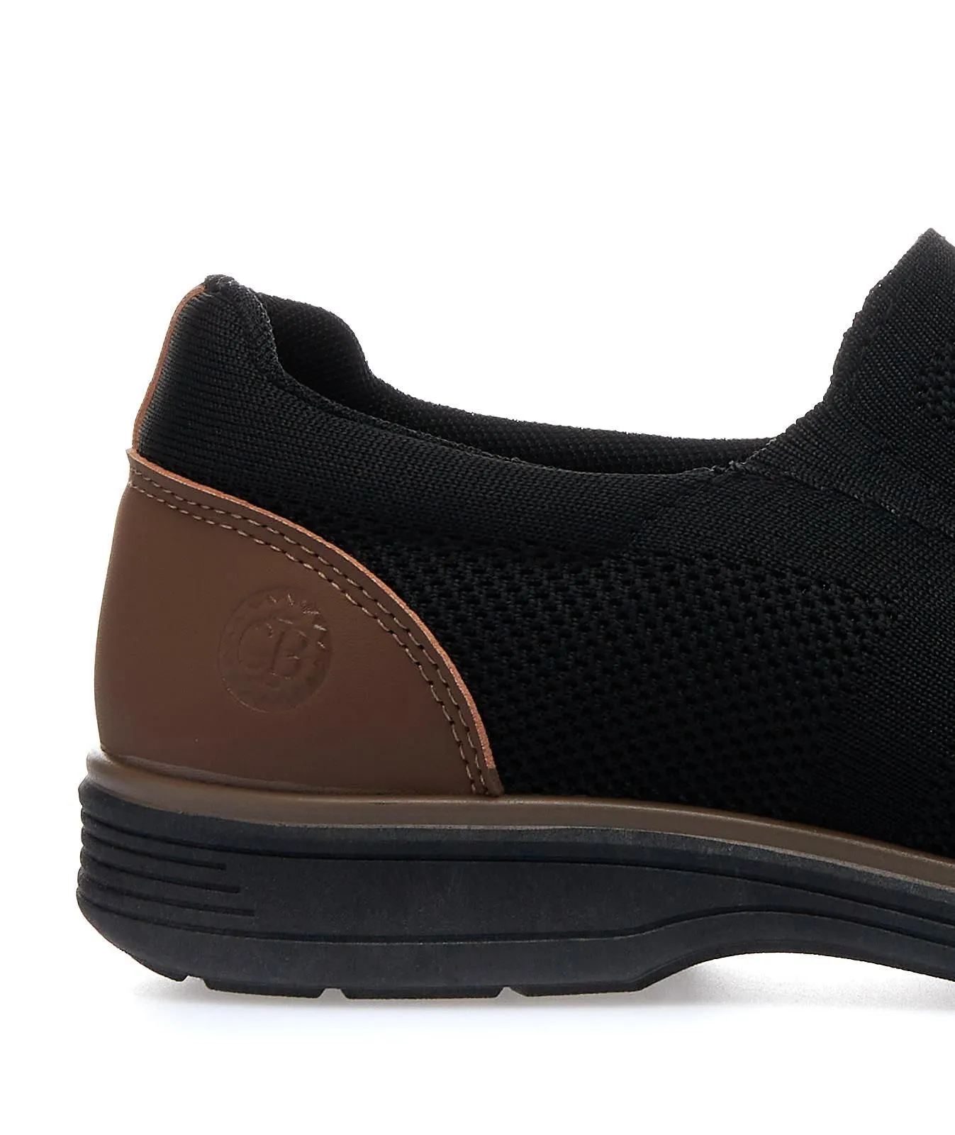 Slip-on nere in tessuto