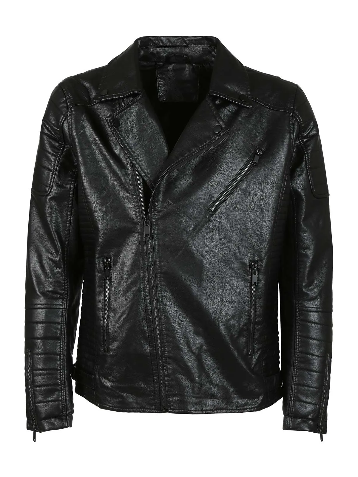 Solada Blouson biker homme en similicuir