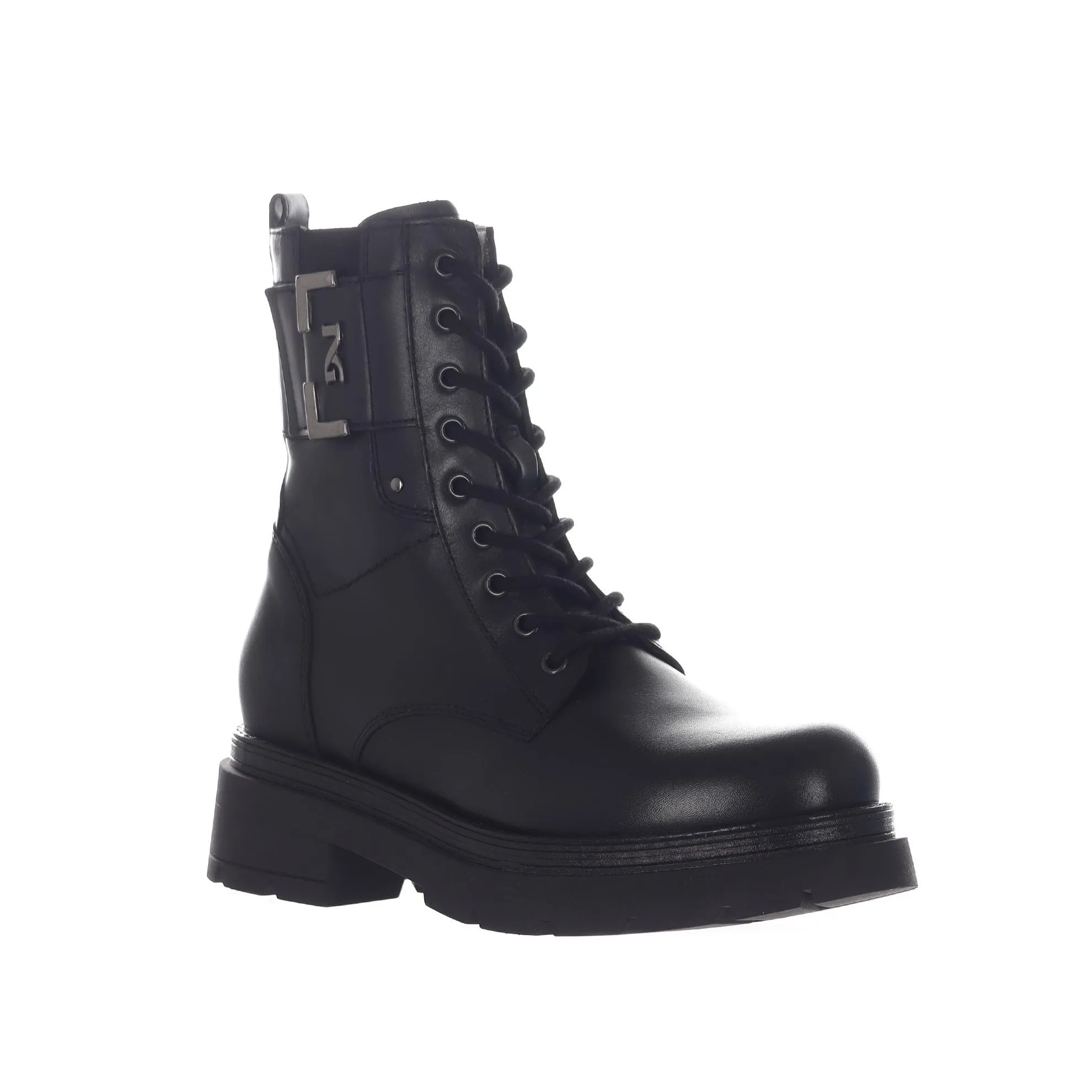 Stivaletto allacciato in pelle