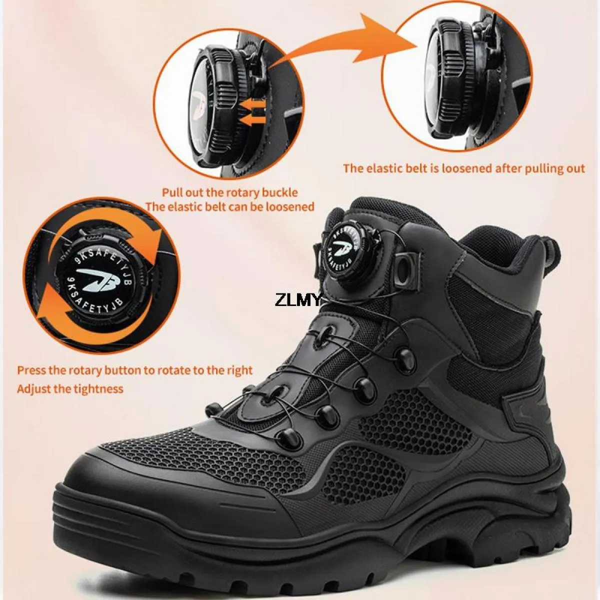 Stivali antinfortunistici da lavoro indistruttibili Scarpe antinfortunistiche da costruzione da uomo Anti Smash Anti Stab Proteg