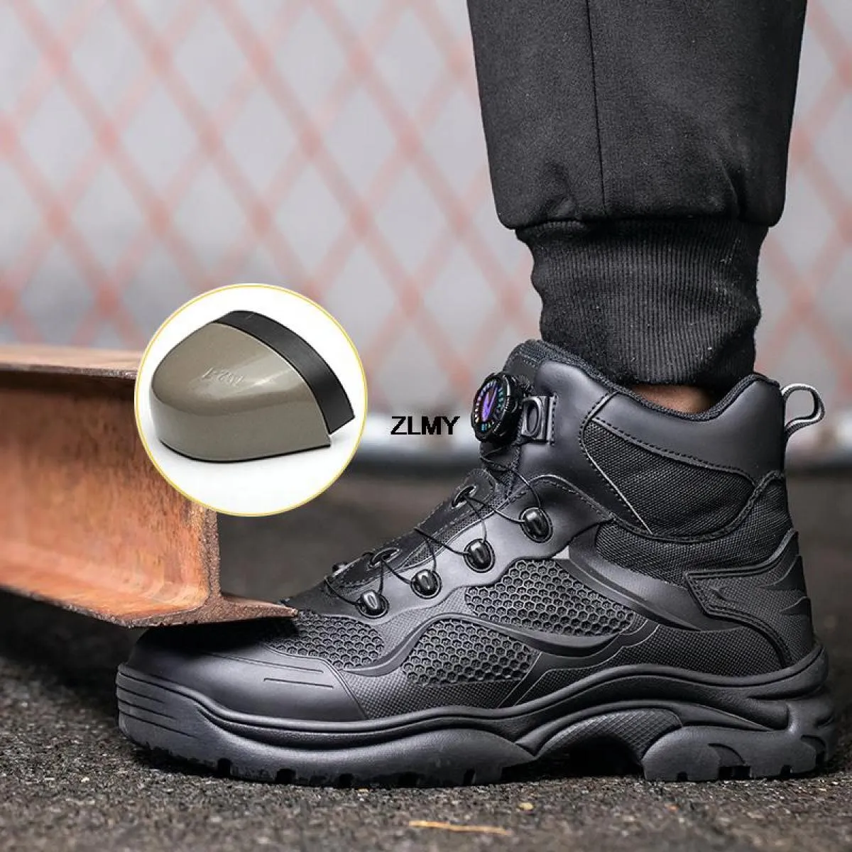 Stivali antinfortunistici da lavoro indistruttibili Scarpe antinfortunistiche da costruzione da uomo Anti Smash Anti Stab Proteg