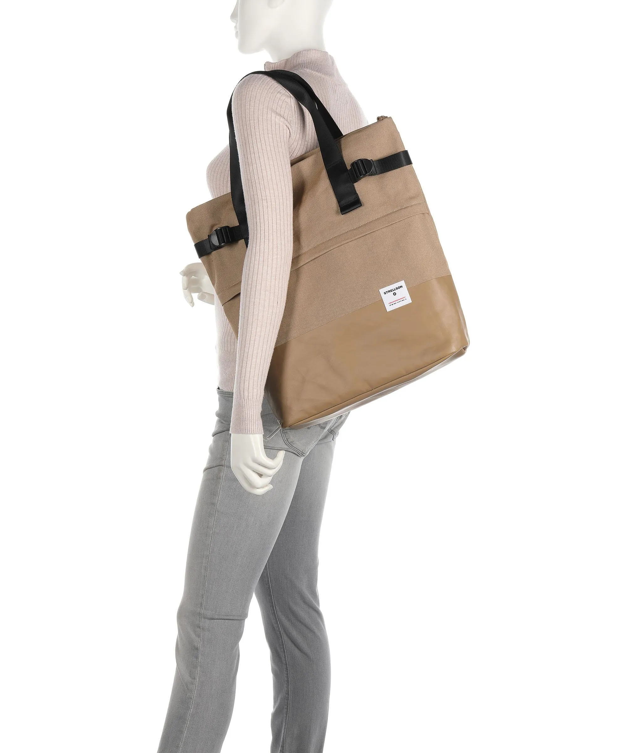  Strellson Tottenham Jake Borsa shopper 15″ cotone beige  