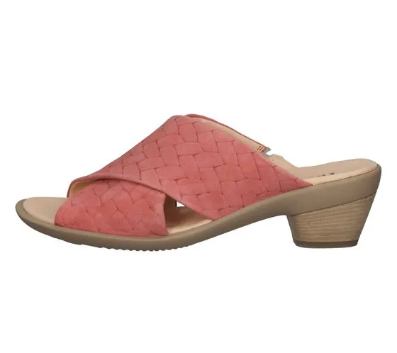 Think! Ciabatte da donna, sandali in vera pelle, pantofole dall'aspetto intrecciato, scarpe slip-on 3-000594-5000 rosa