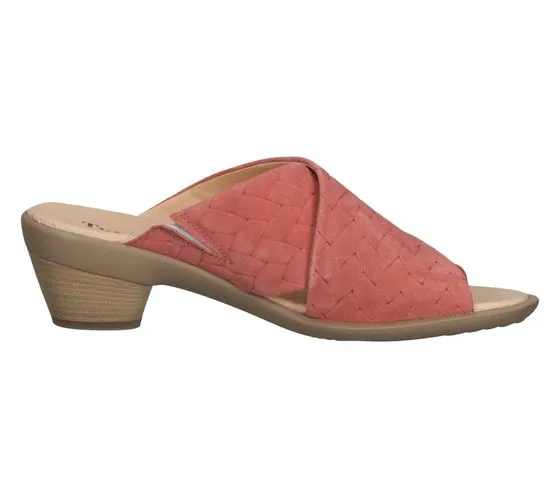 Think! Ciabatte da donna, sandali in vera pelle, pantofole dall'aspetto intrecciato, scarpe slip-on 3-000594-5000 rosa