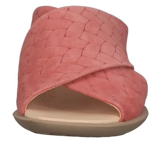 Think! Ciabatte da donna, sandali in vera pelle, pantofole dall'aspetto intrecciato, scarpe slip-on 3-000594-5000 rosa