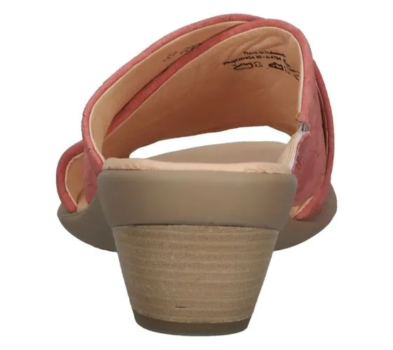 Think! Ciabatte da donna, sandali in vera pelle, pantofole dall'aspetto intrecciato, scarpe slip-on 3-000594-5000 rosa