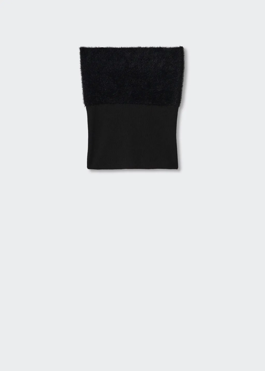 Top bandeau dettaglio in pelliccia