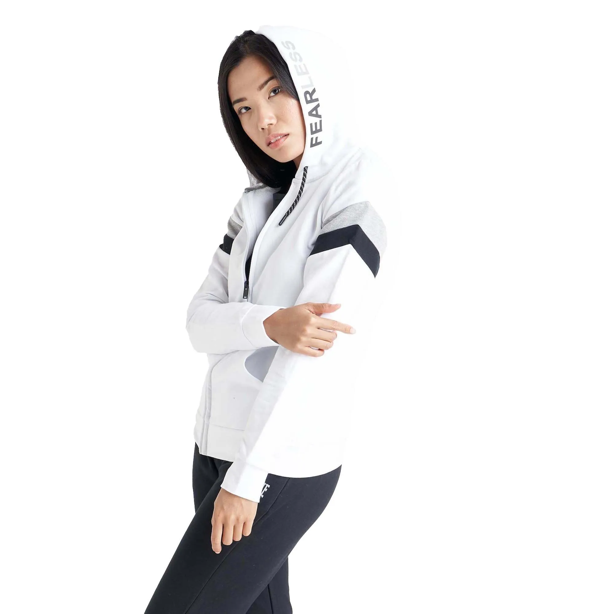 Tuta donna con cappuccio e zip Fearless