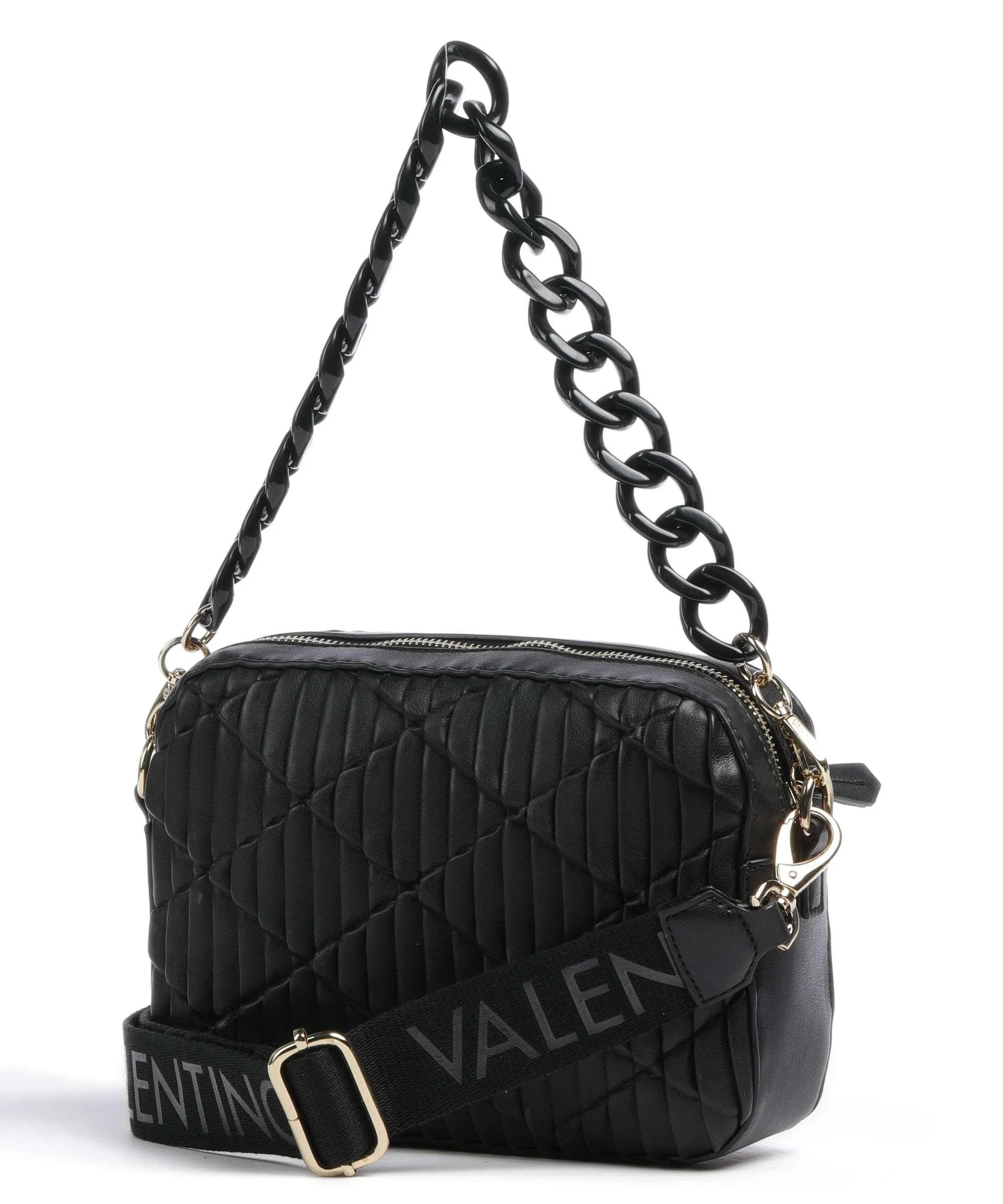  Valentino Bags Clapham Re Borsa a spalla pelle sintetica nero  