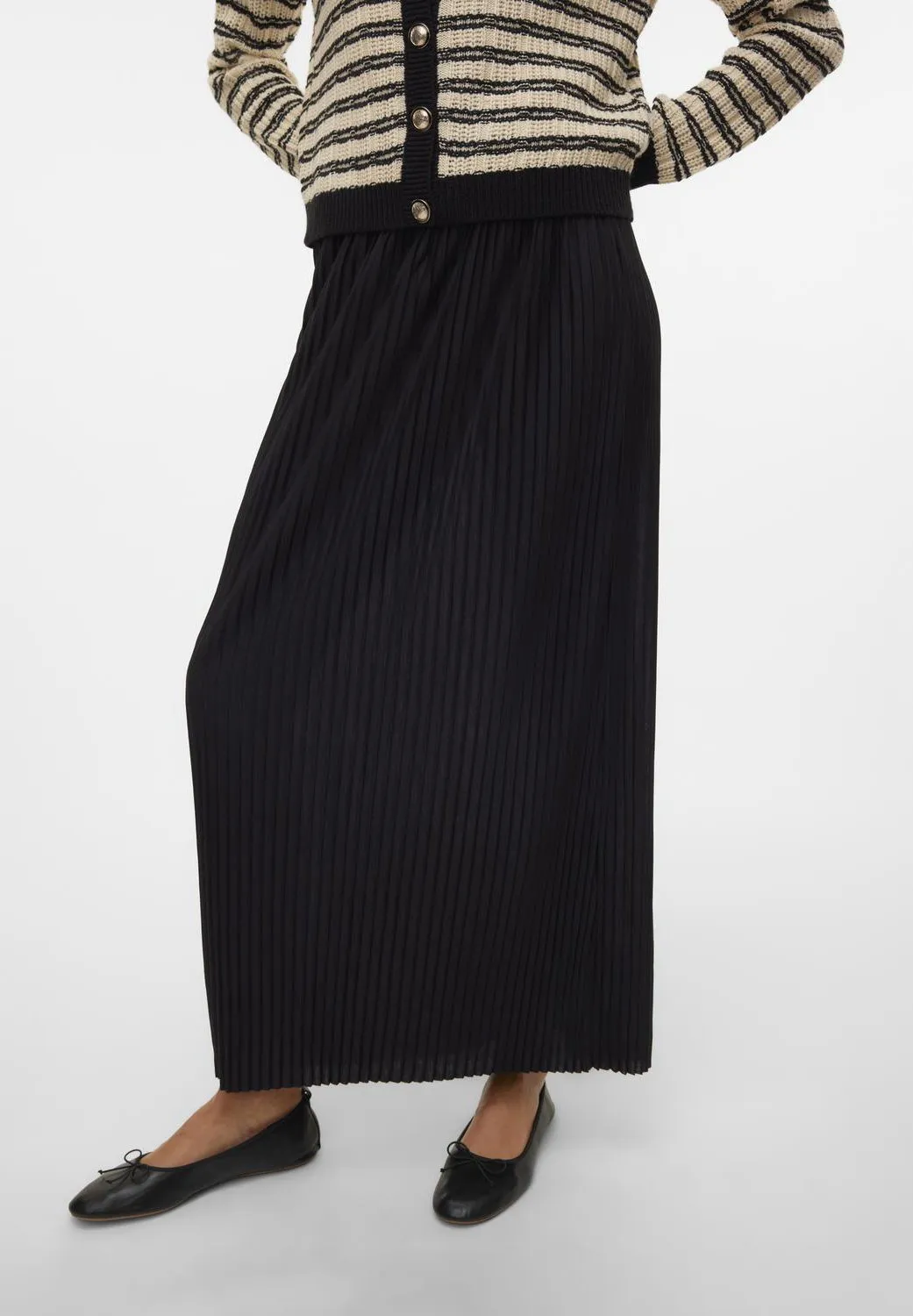 VMMILLE PLISSE MAXI SKIRT  - Gonna a pieghe