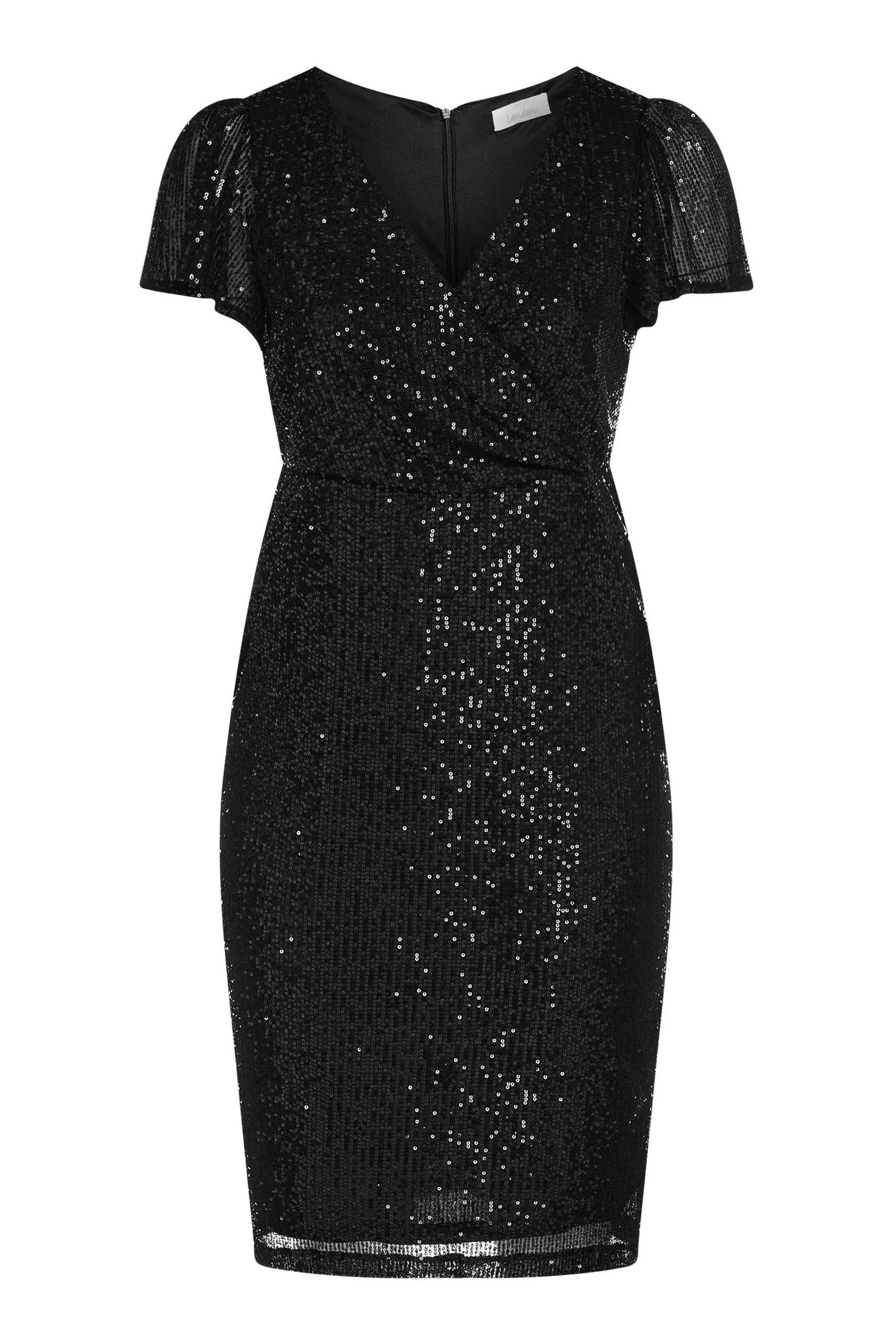 Yours Curve Paillettes - Abito a trapezio a portafoglio