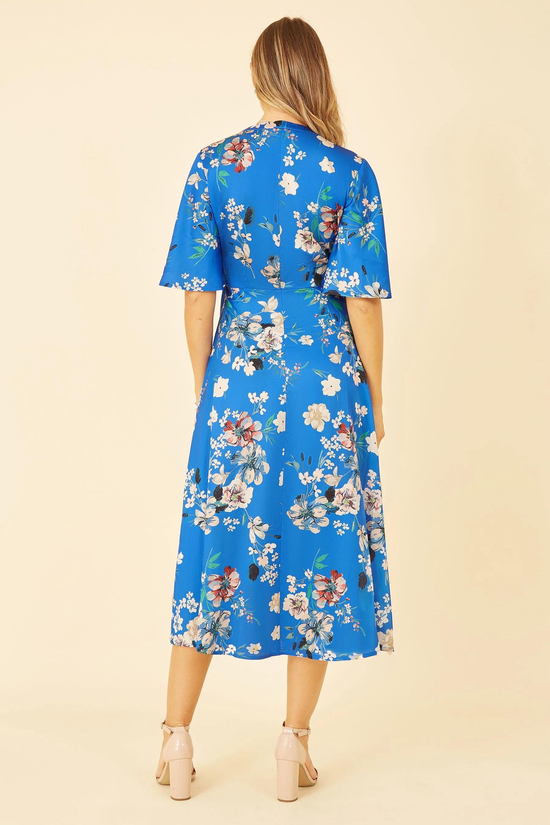 Yumi Floreale Satin - Abito a portafoglio