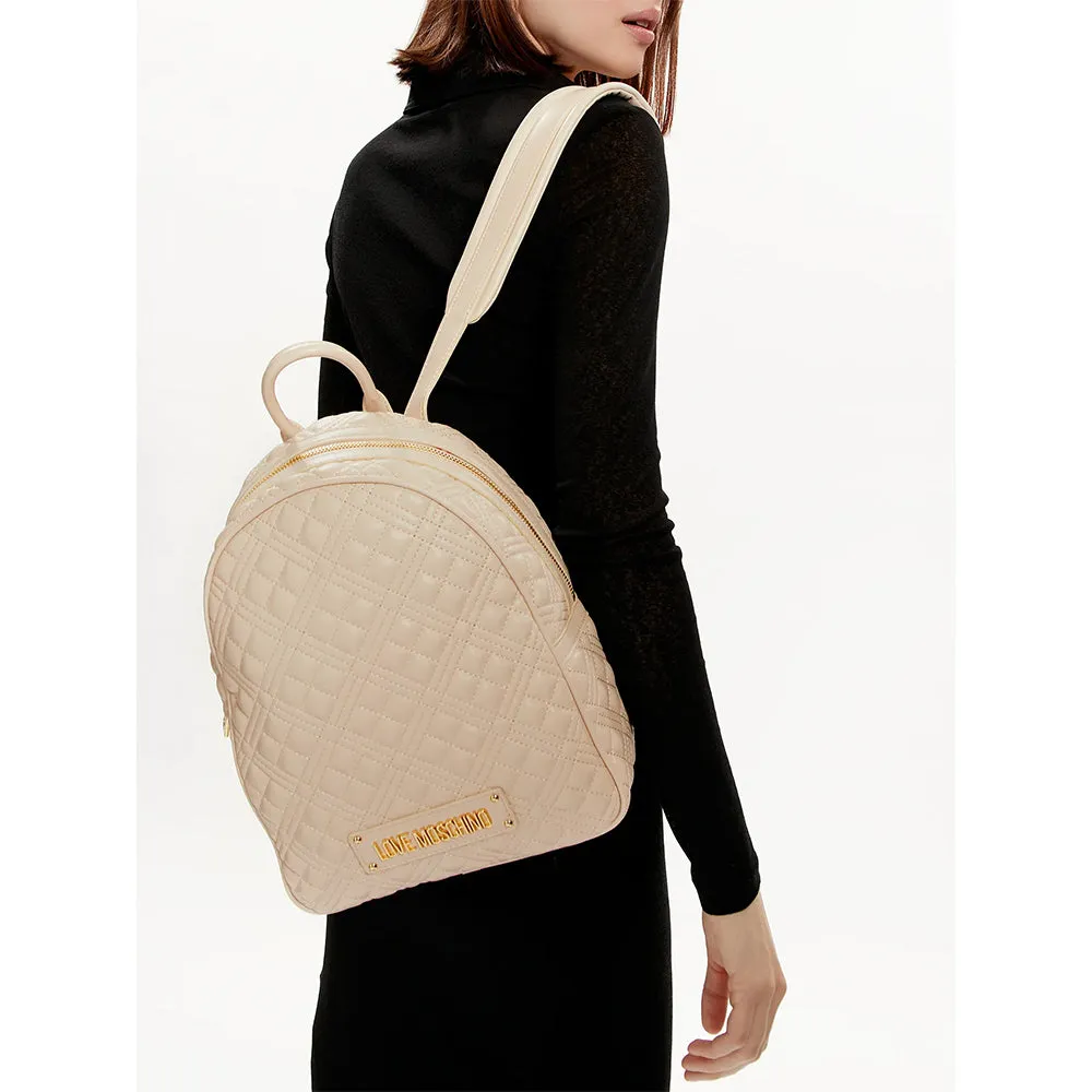 Zaino Donna Trapuntato LOVE MOSCHINO linea Quilted Avorio