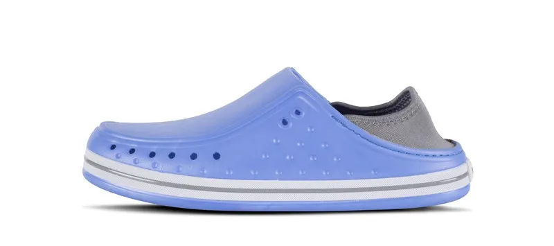Zoccolo unisex in EVA, ultraleggero, ergonomico, anatomico con tallone elastico Celeste
