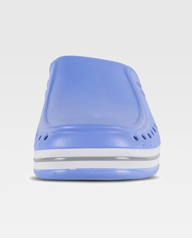 Zoccolo unisex in EVA, ultraleggero, ergonomico, anatomico con tallone elastico Celeste
