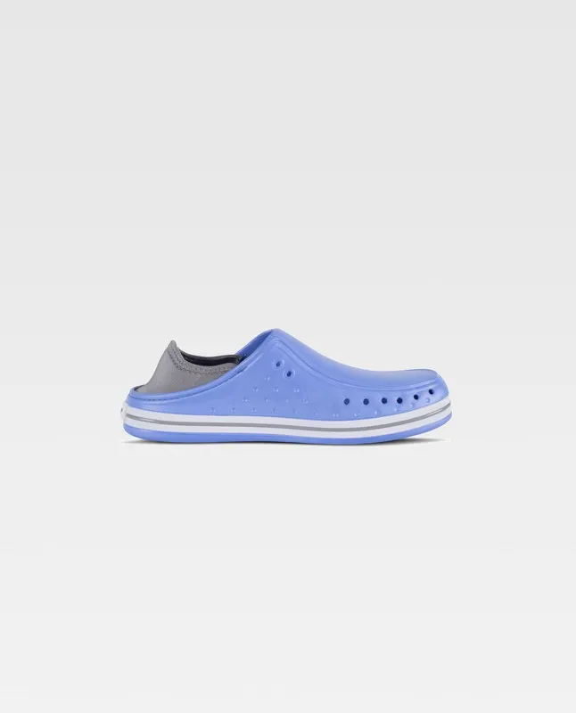 Zoccolo unisex in EVA, ultraleggero, ergonomico, anatomico con tallone elastico Celeste